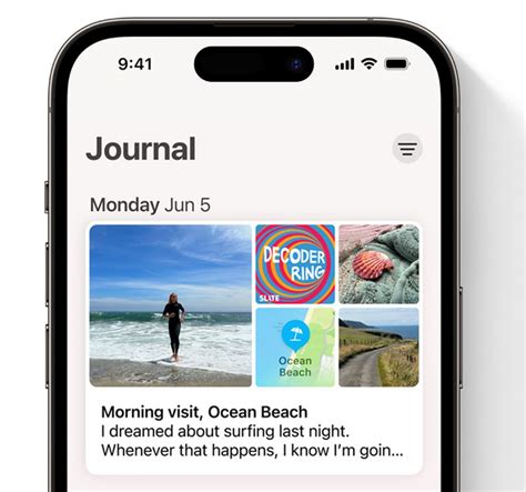 Apple journal - Journal is a new app that you see on your iPhone after you update to iOS 17.2. Journal makes it easy to get into the habit of journaling. Journaling suggestions intelligently group outings, photos, workouts, and more to help you remember and reflect on your experiences. You can add photos, videos, audio, and more.